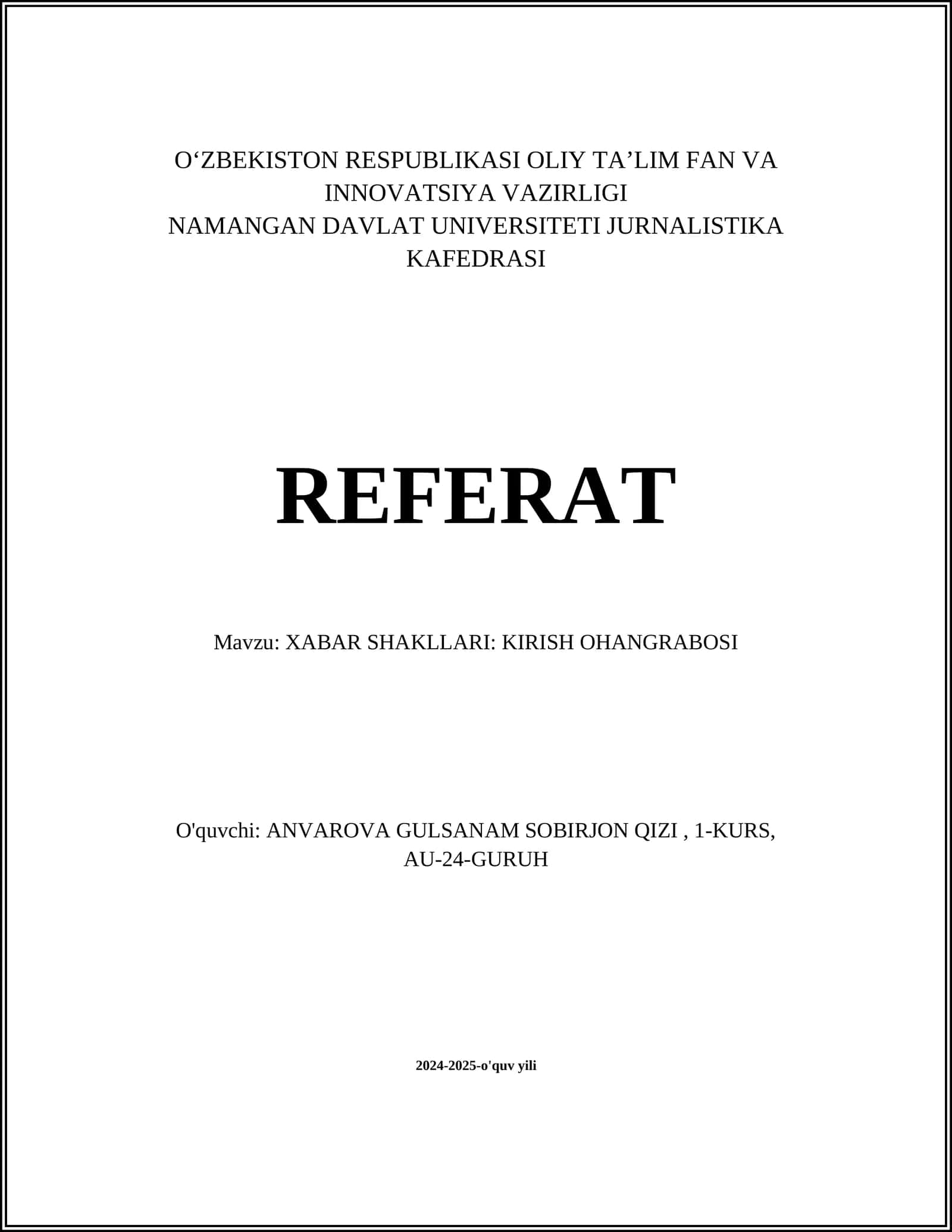 XABAR SHAKLLARI
