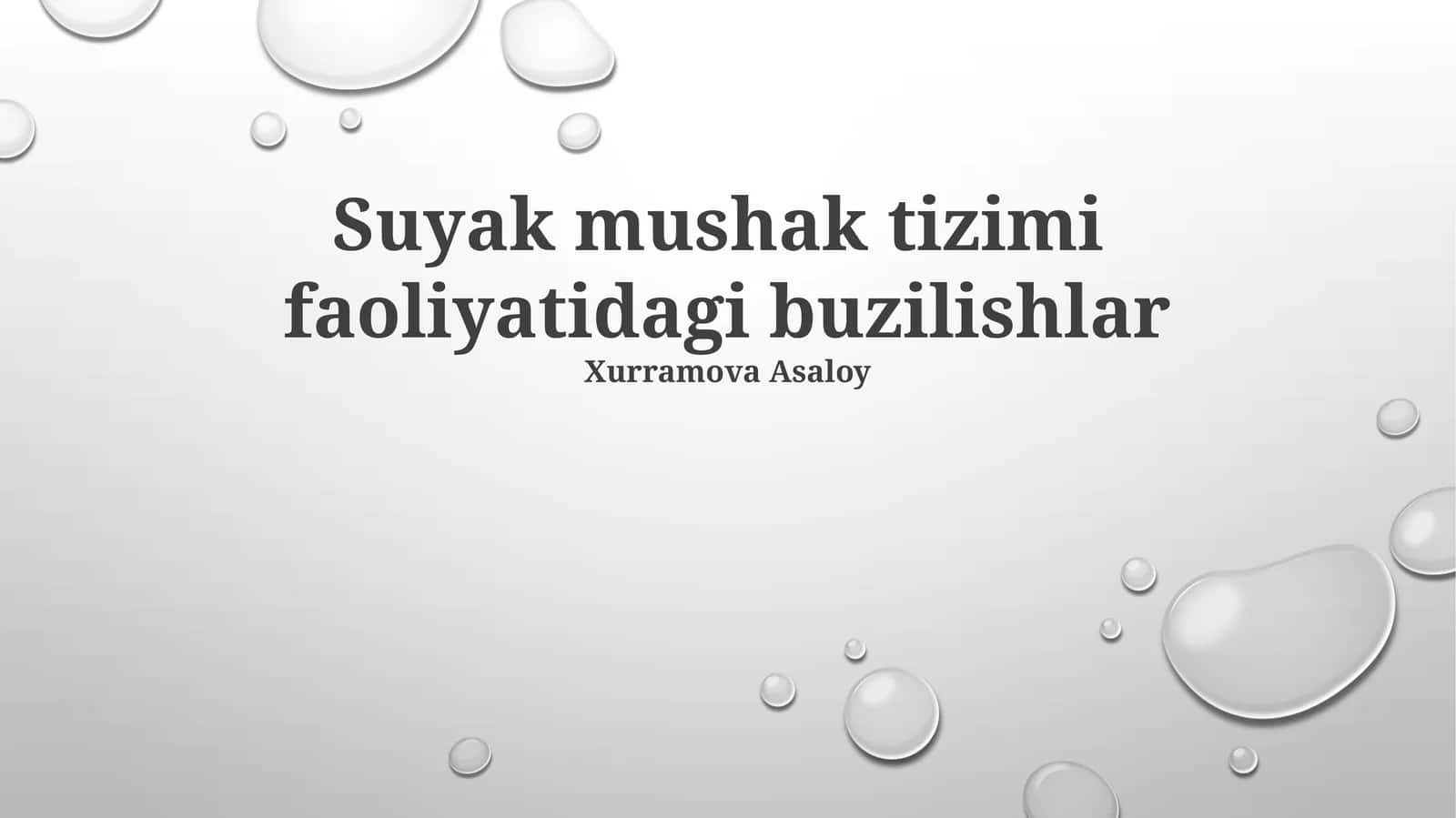 Suyak mushak tizimi faoliyatidagi buzilishlar