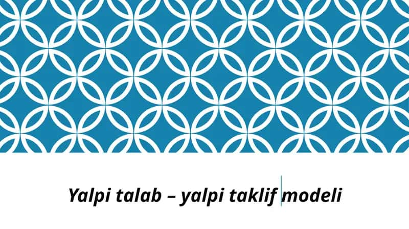 Yalpitalab – yalpi taklif modeli