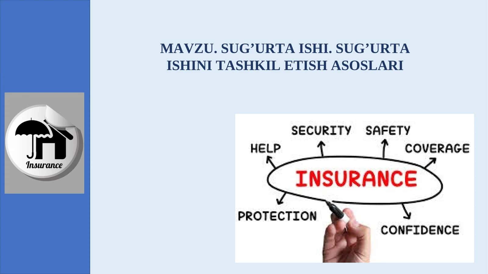 SUG’URTA ISHI. SUG’URTA ISHINI TASHKIL ETISH ASOSLARI