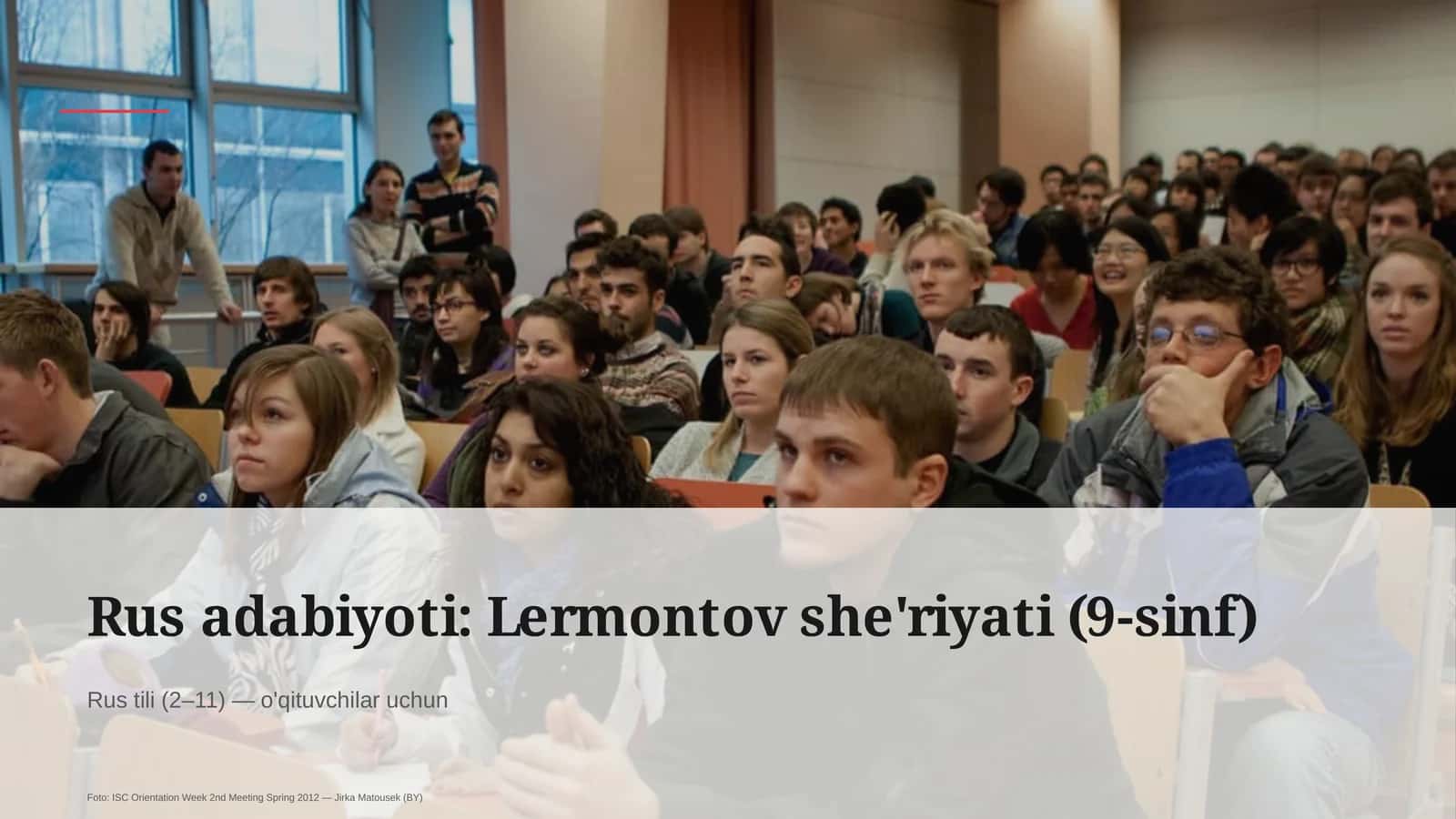 Rus adabiyoti: Lermontov she'riyati (9-sinf)