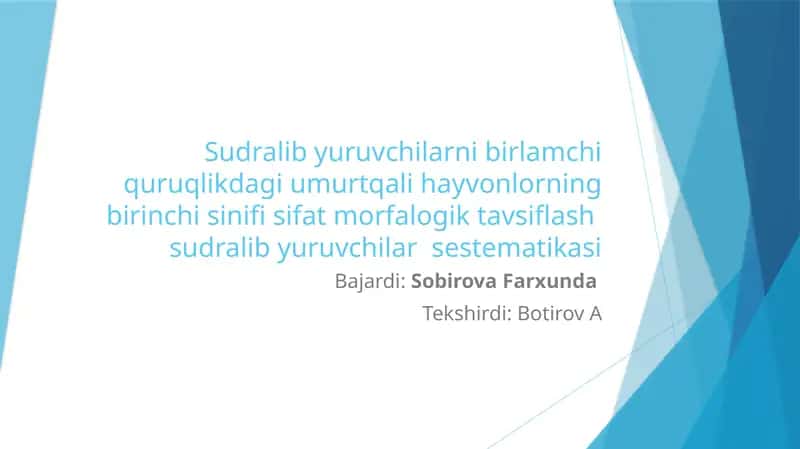 Sudralibyuruvchilar