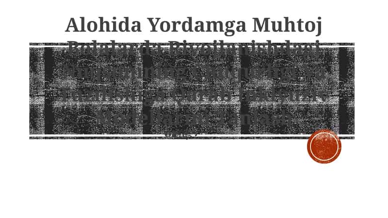 Rivojlanishdagi Nuqsonining Chuqurligi Va Tuzilishiga Qarab Inklyuziv Modellarini Tanlash