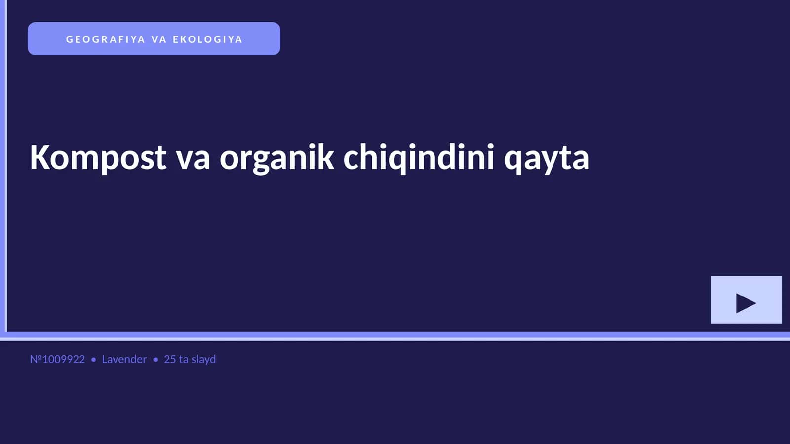 GEOGRAFIYA VA EKOLOGIYA