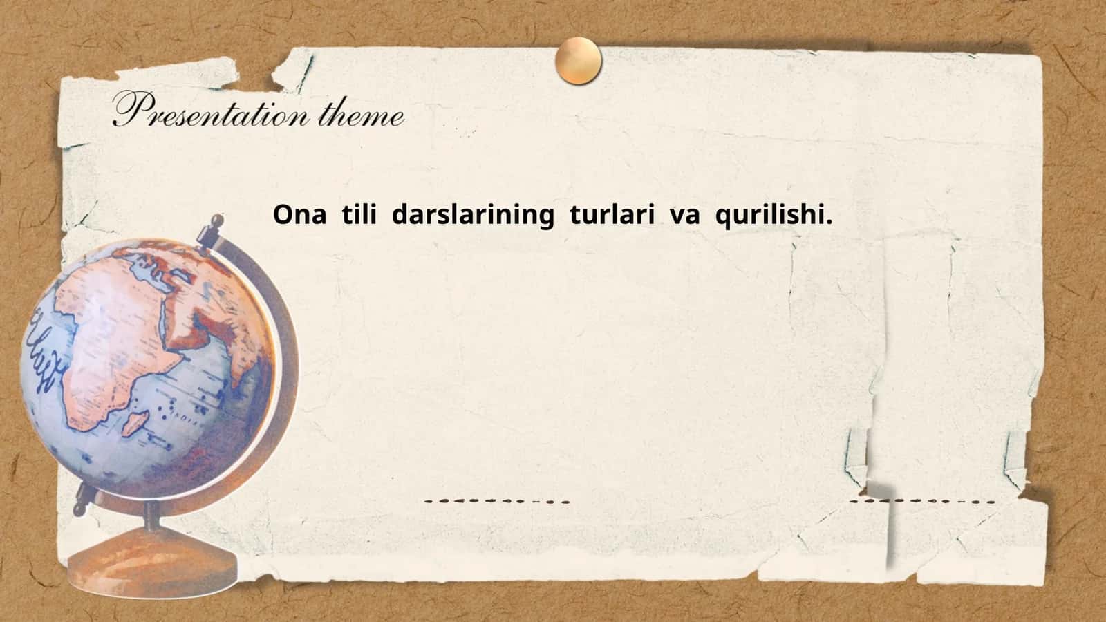 Ona tili darslarining turlari va qurilishi