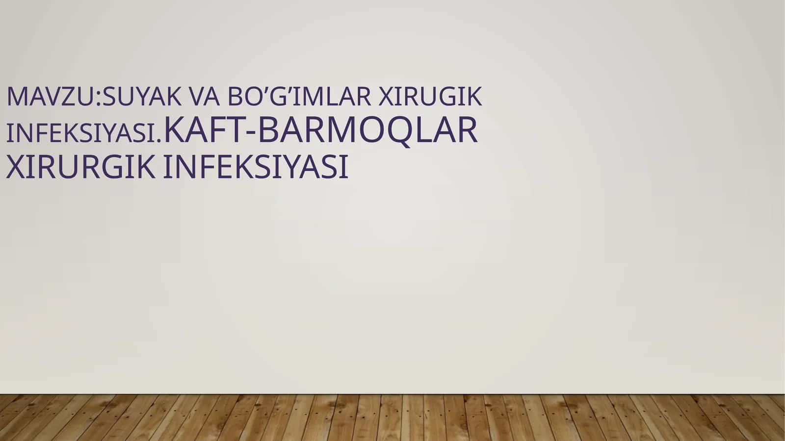 Suyak va bo'g'im xirurgik infeksiyalari