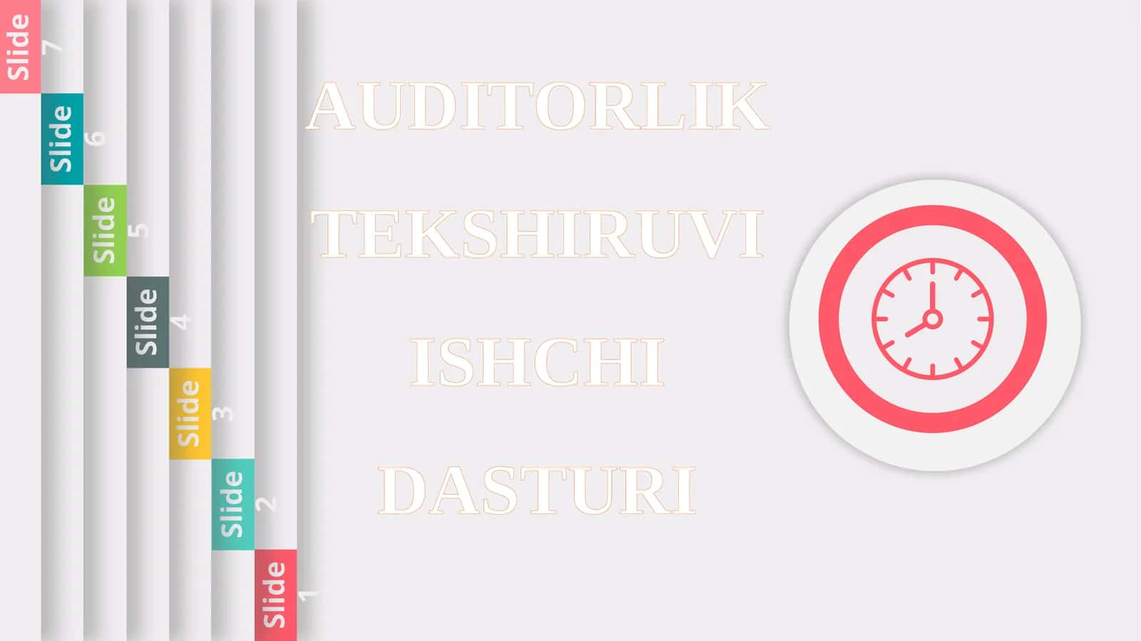 AUDITORLIK TEKSHIRUVI ISHCHI DASTURI