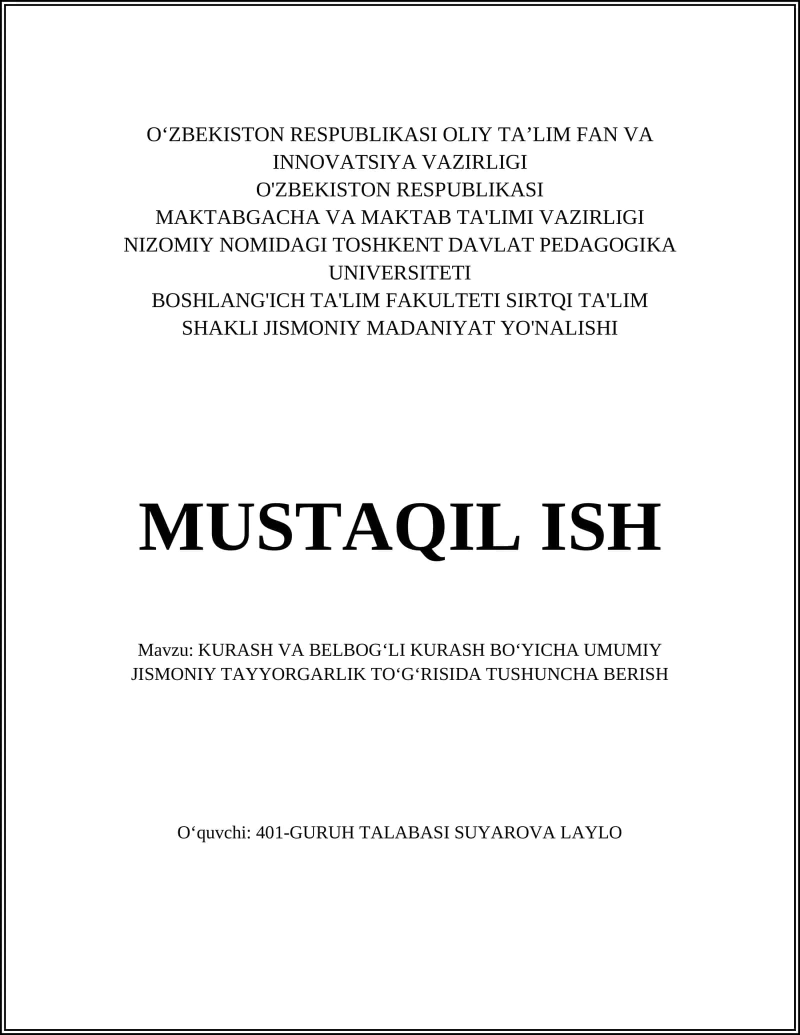 Kurash va Belbogʻli Kurashning Tarixi