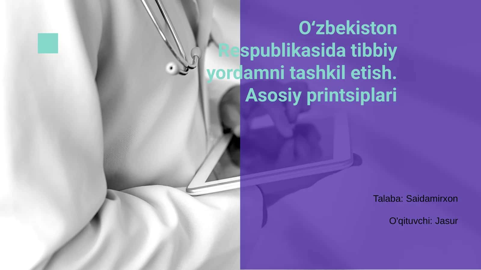 Tibbiy yordam tashkili