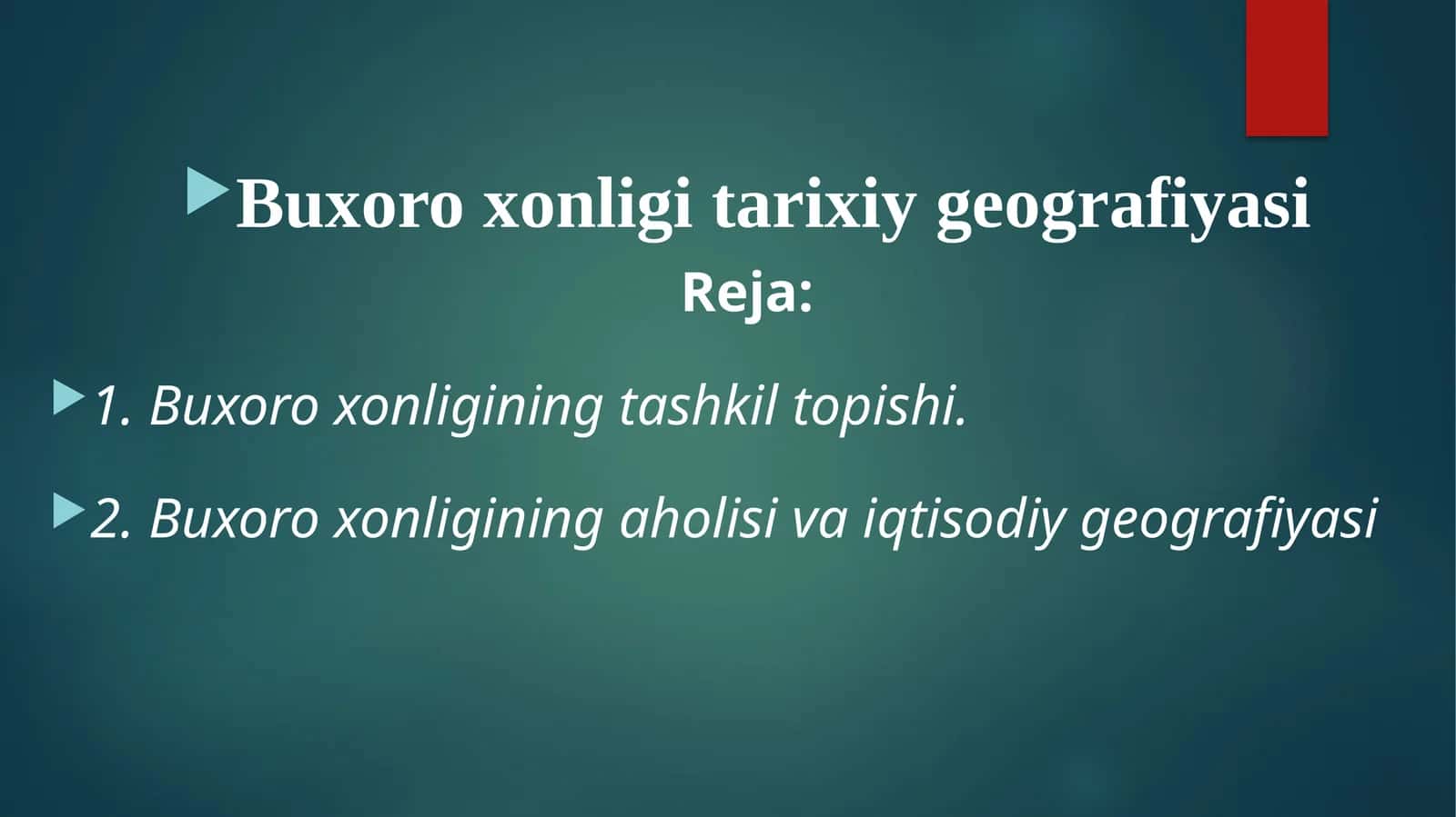 Buxoro xonligi tarixiy geografiyasi