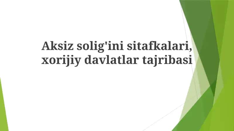 Aksiz soliq stavkalarining iqtisodiy ta'siri