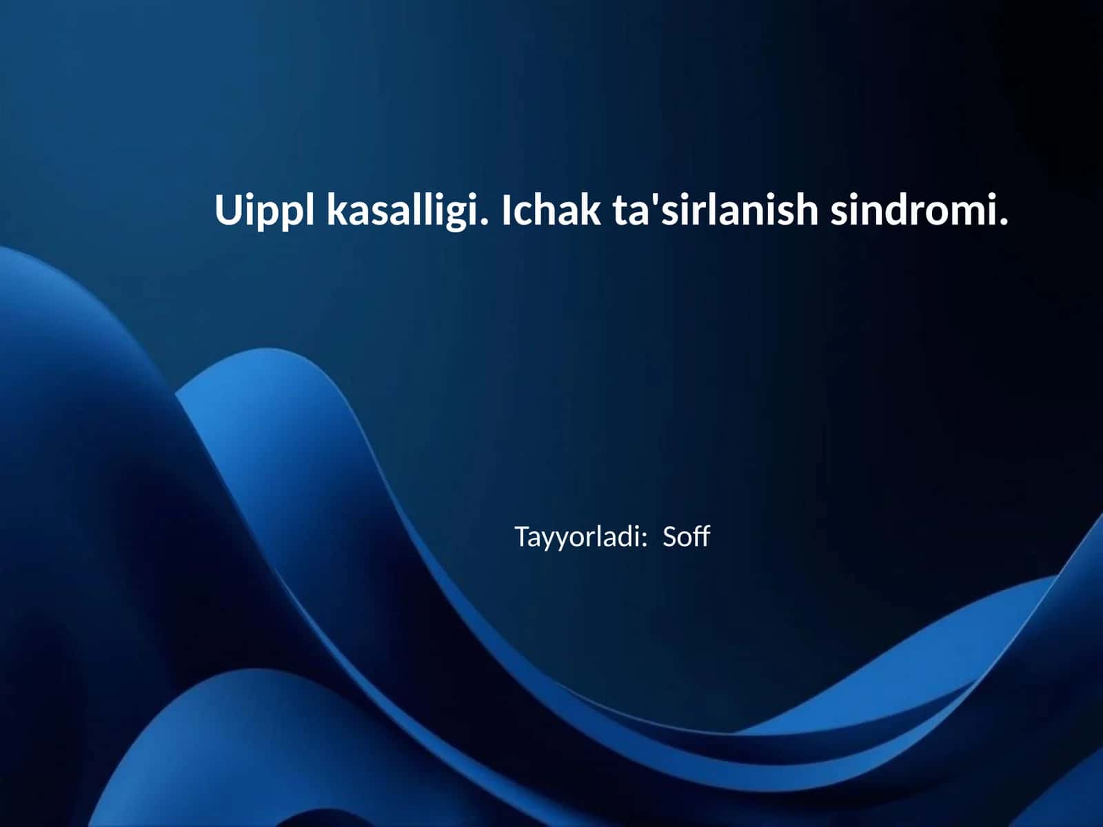 Whipple kasalligi. Ichak ta'sirlanish sindromi