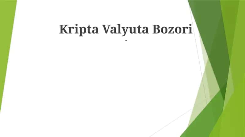 Kripta Valyuta Bozori