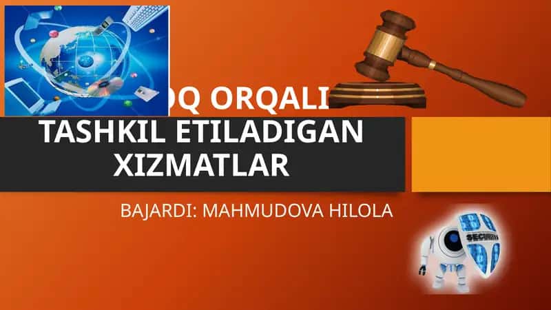 Tarmoq orqali tashkil etiladigan xizmatlar
