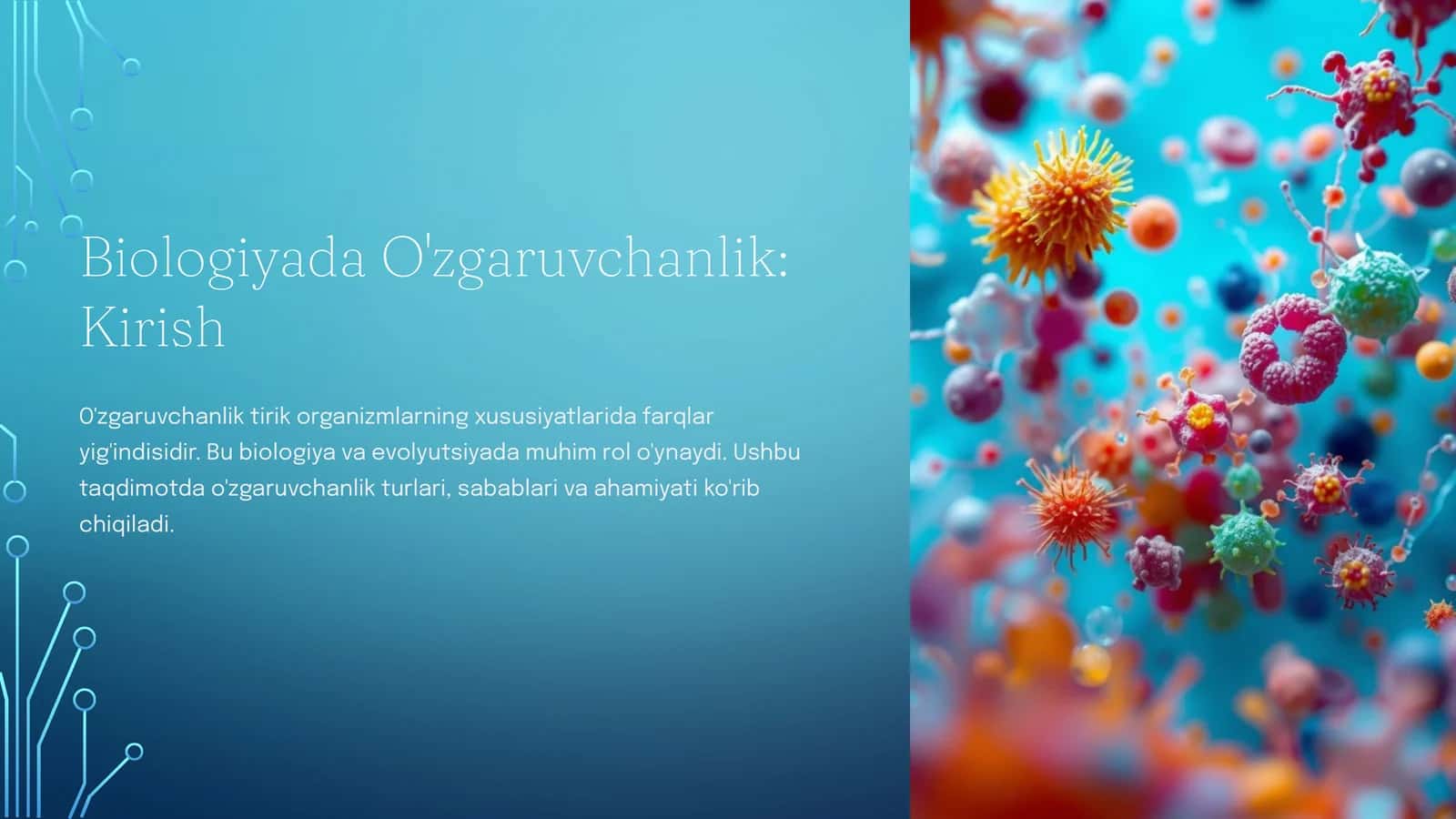 Biologiyada O'zgaruvchanlik: Kirish