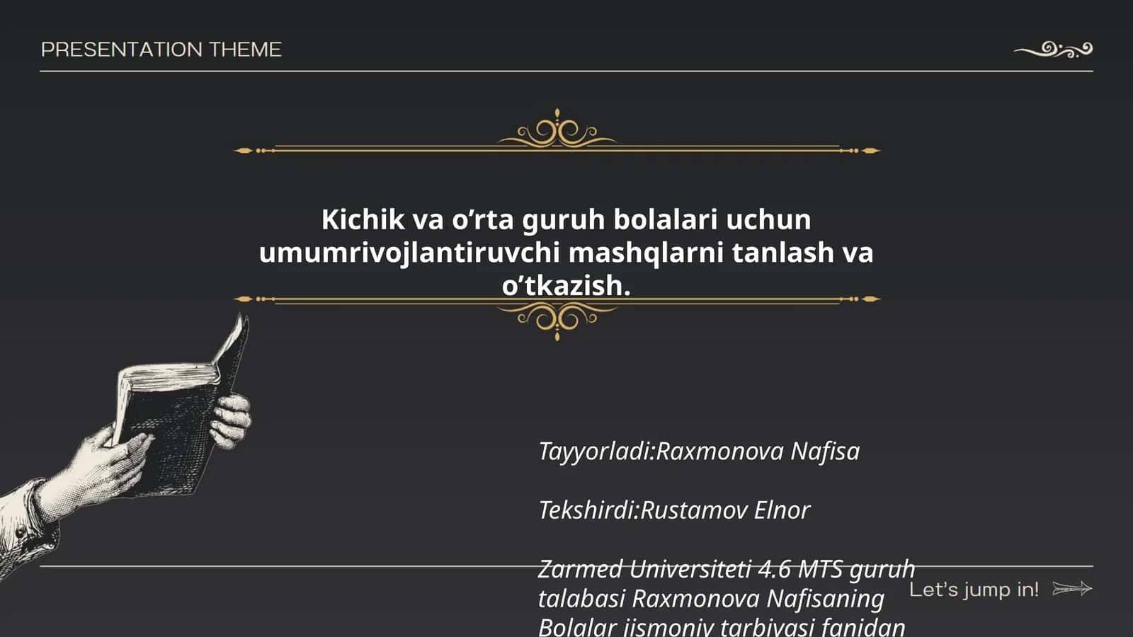 Bolalar jismoniy tarbiyasi mashqlari