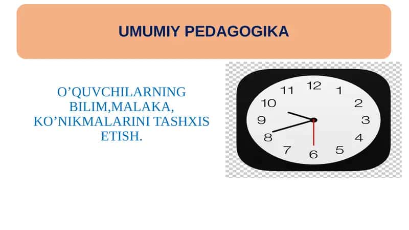O’QUVCHILARNING BILIM,MALAKA, KO’NIKMALARINI TASHXIS ETISH