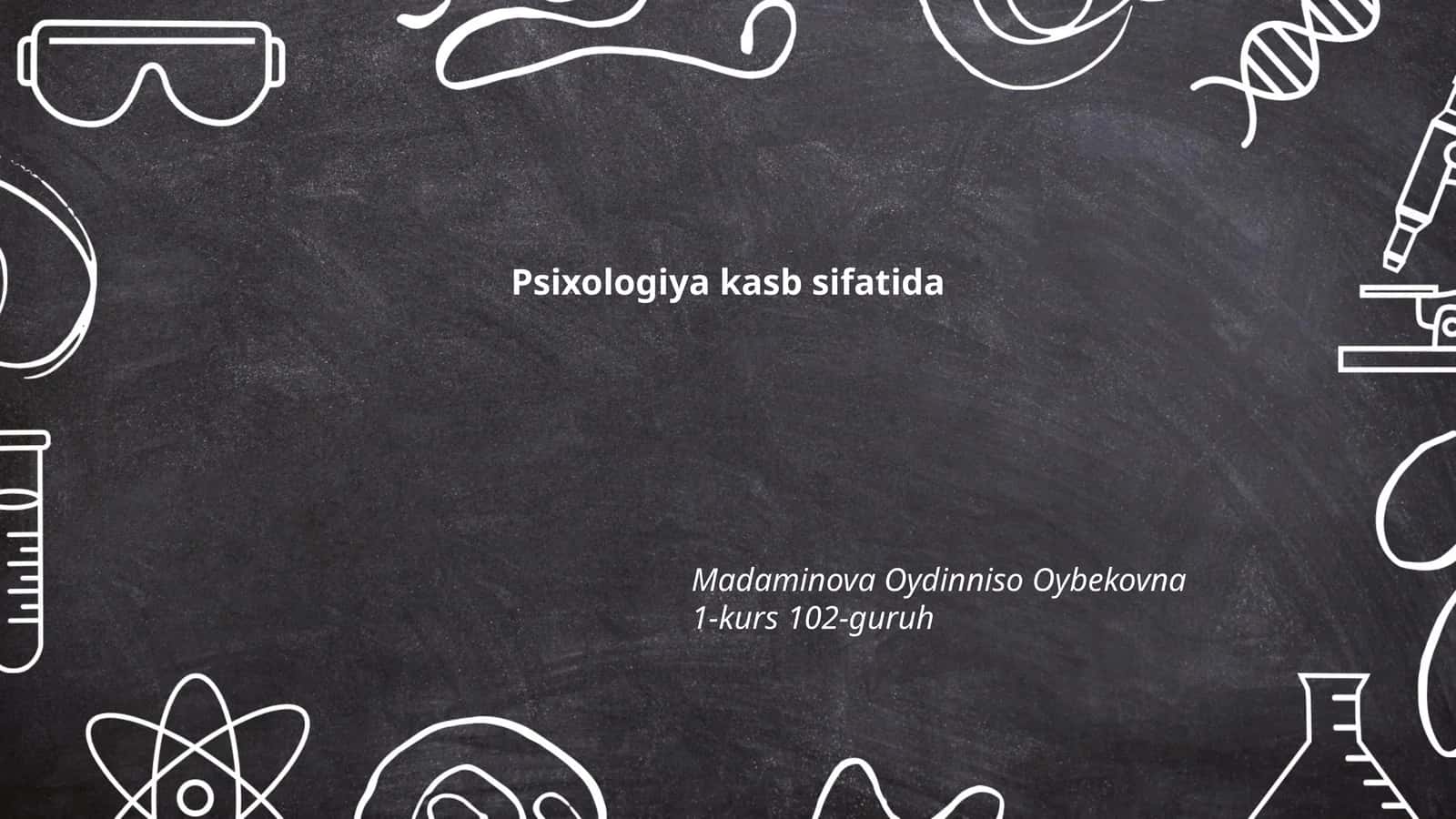 Psixologiya kasb sifatida