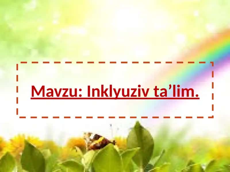 Inklyuziv ta’lim