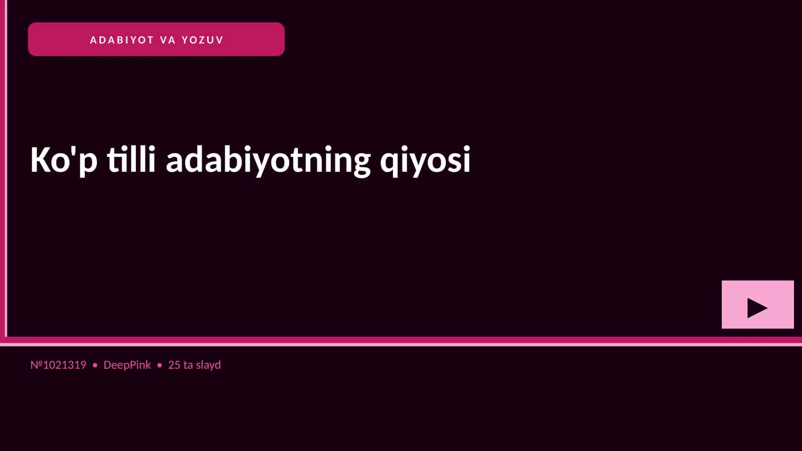 Ko'p tilli adabiyotning qiyosi