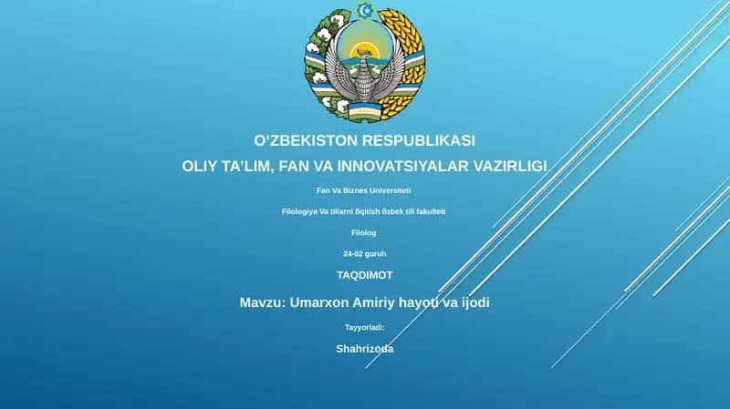 Umarxon Amiriy: Hayoti va Ijodiy Merosi