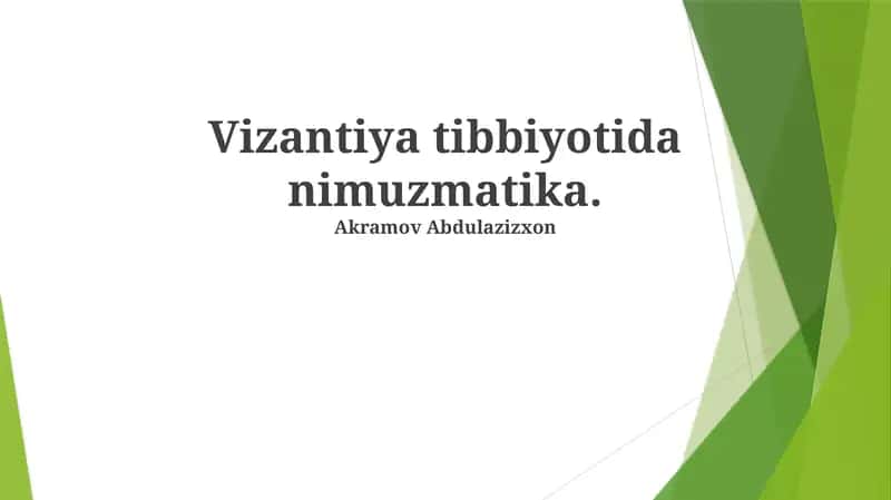 Vizantiya tibbiyotida nimuzmatika