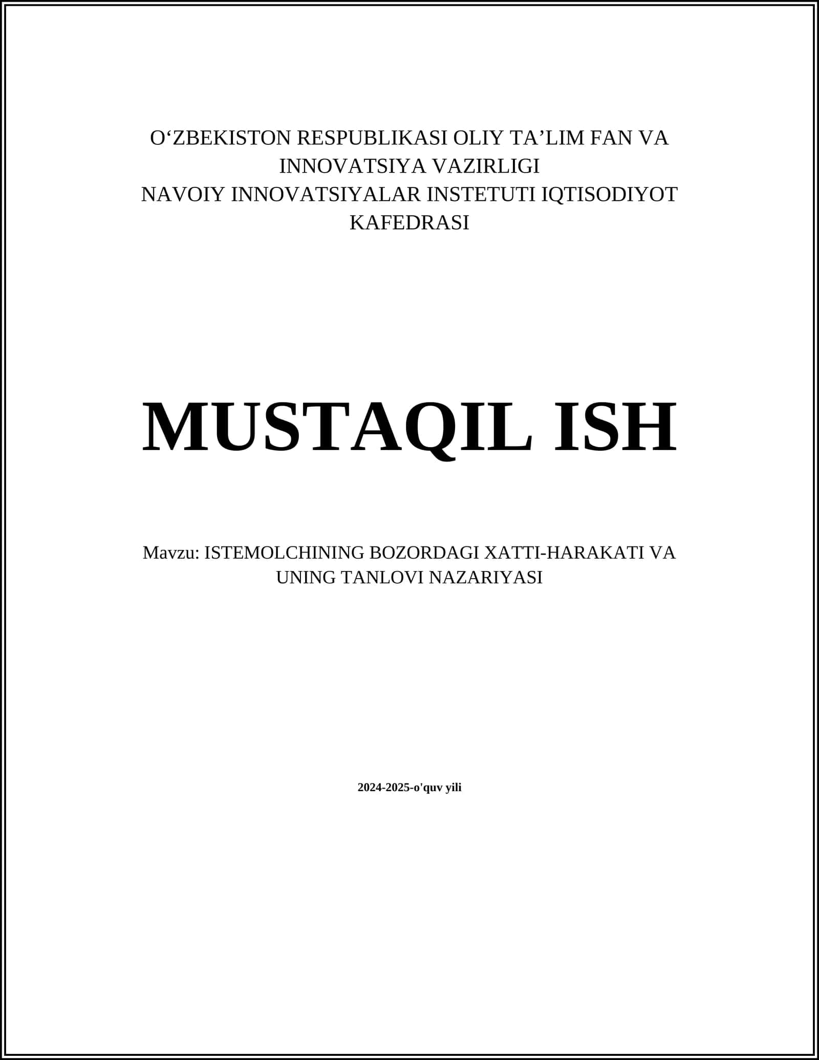 Iste'mol xulq-atvori psixologiyasi