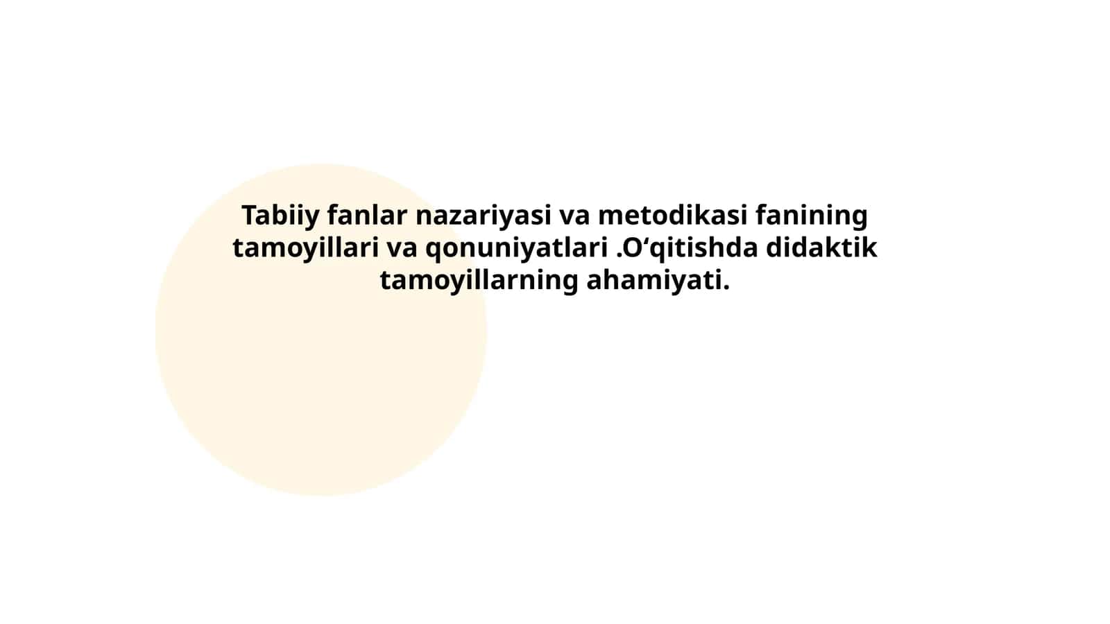 Tabiiy fanlar nazariyasi va metodikasi