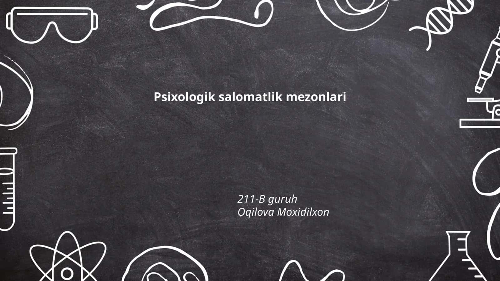 Psixologik salomatlik mezonlari