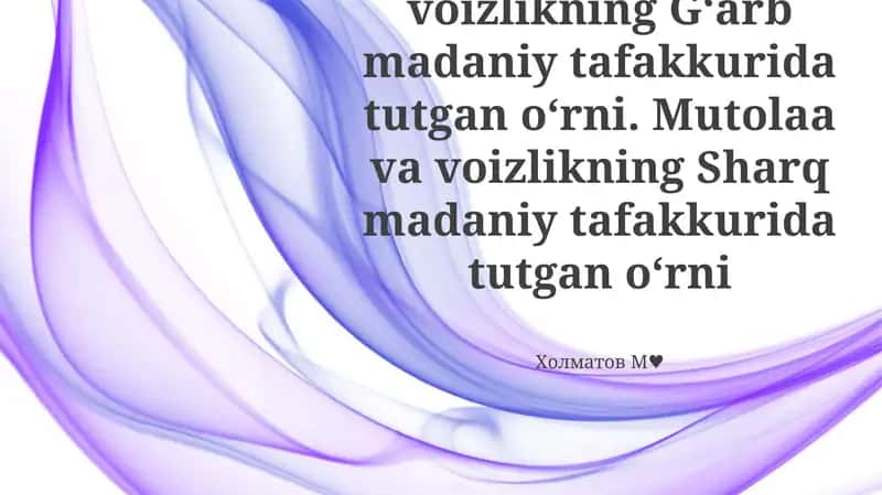 Klassık edebiyatning g'arb fikriga ta'siri