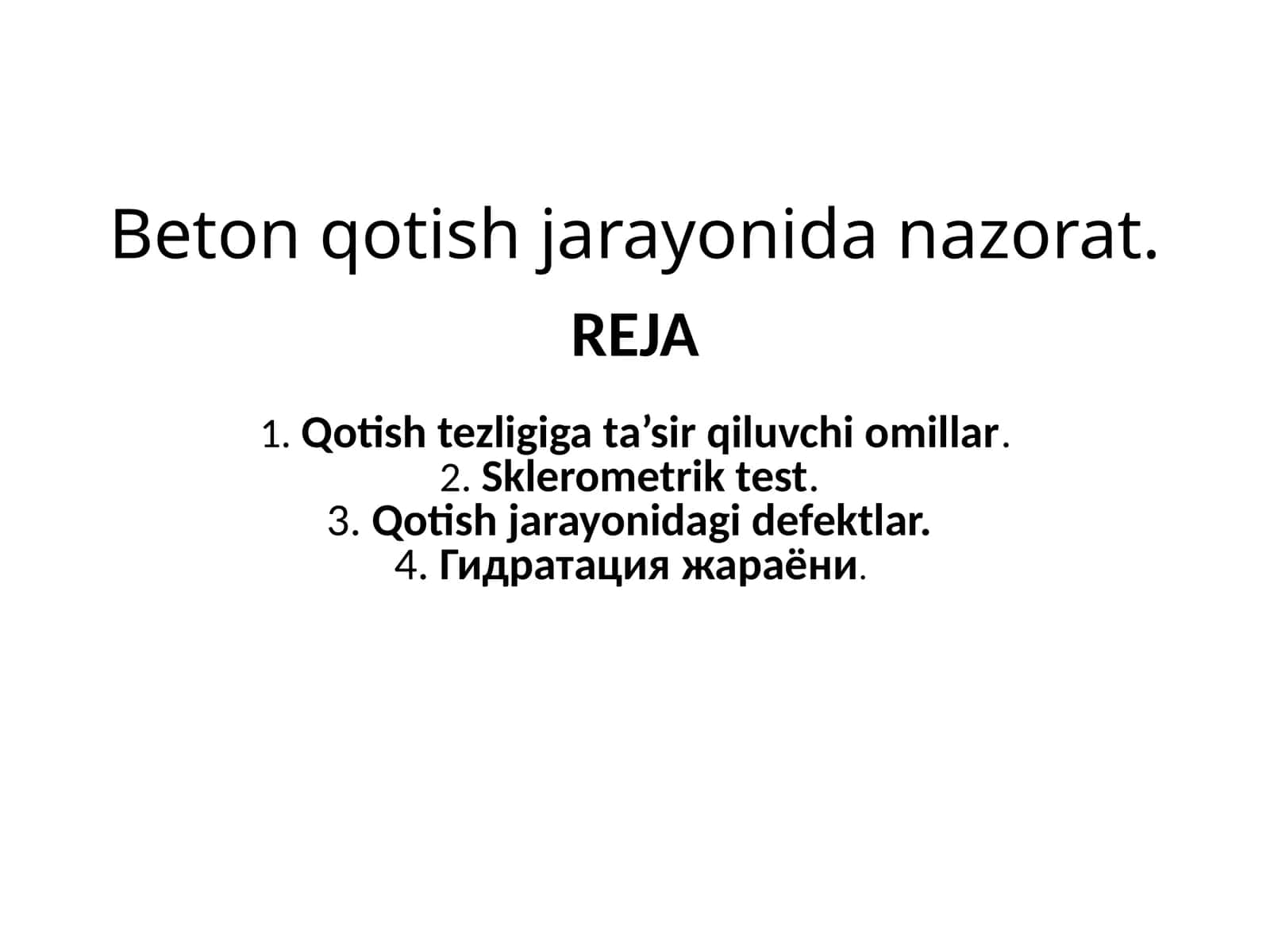Beton qotish jarayonidan azorat