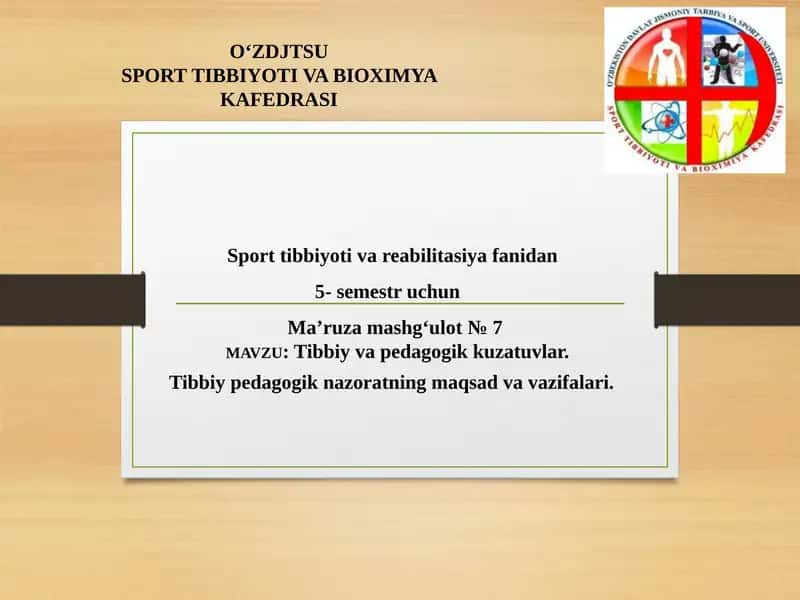 Tibbiy va pedagogik kuzatuvlar