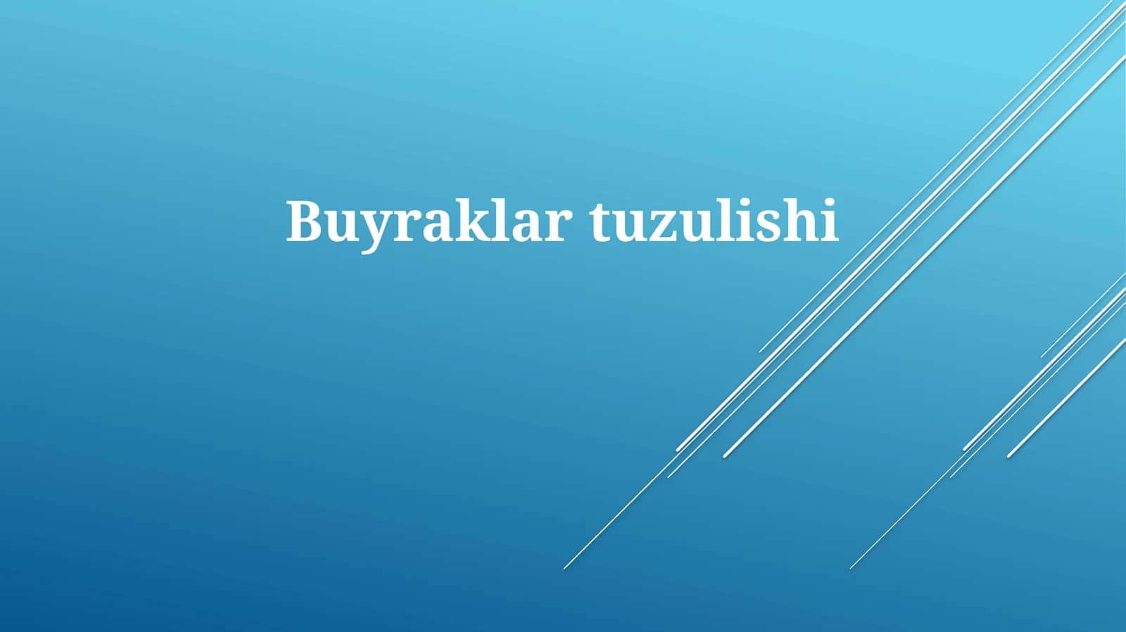 Buyraklartuzulishi