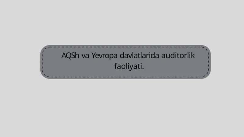 AQSh va Yevropa davlatlarida auditorlik