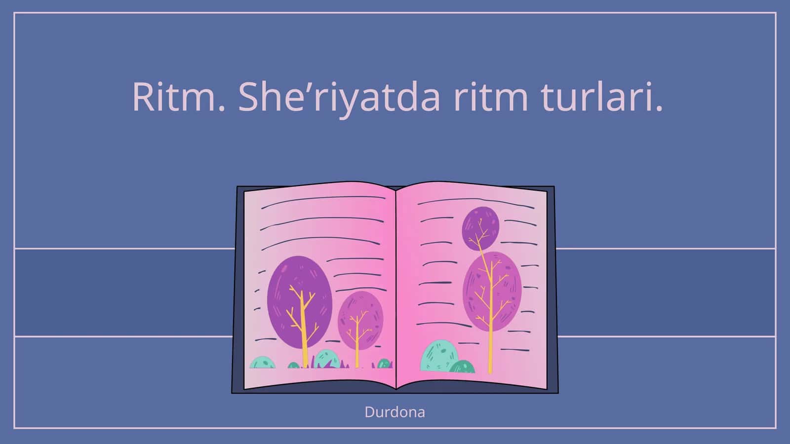 Ritm. Sheʼriyatda ritm turlari.