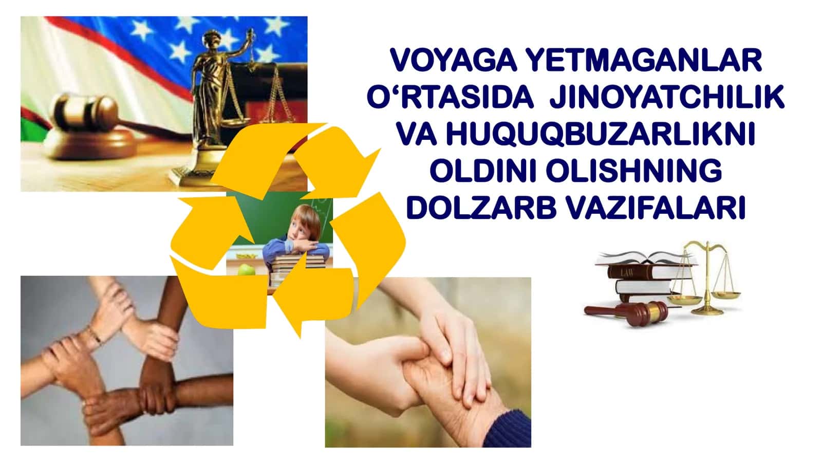 VOYAGA YETMAGANLAR O‘RTASIDA JINOYATCHILIK VA HUQUQBUZARLIKNI OLDINI OLISHNING DOLZARB VAZIFALARI