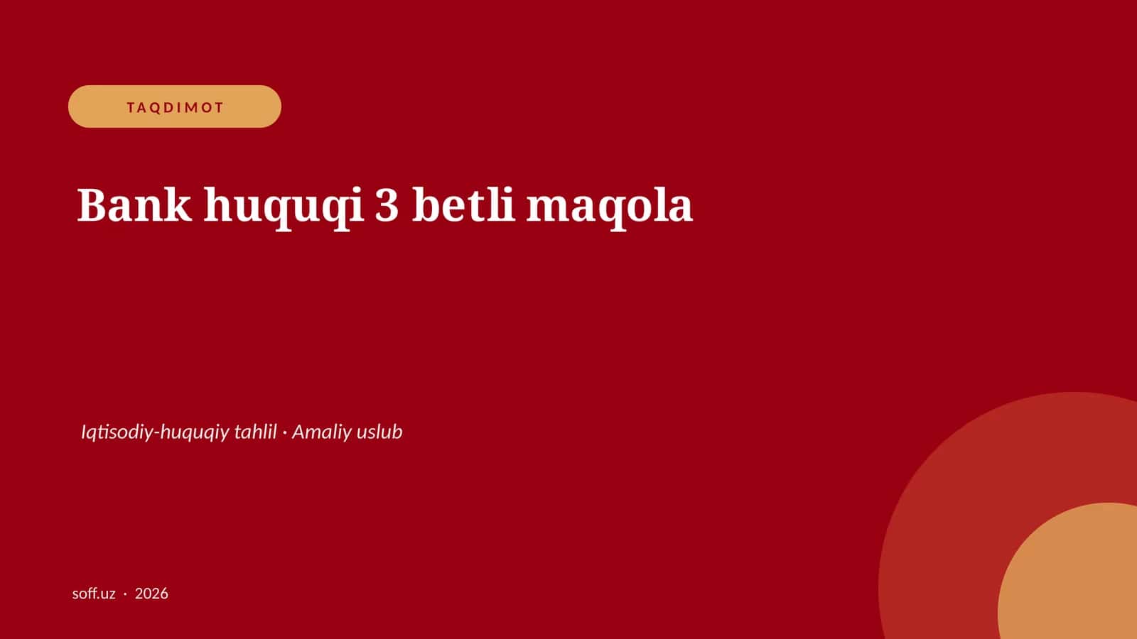 Bank huquqi 3 betli maqola