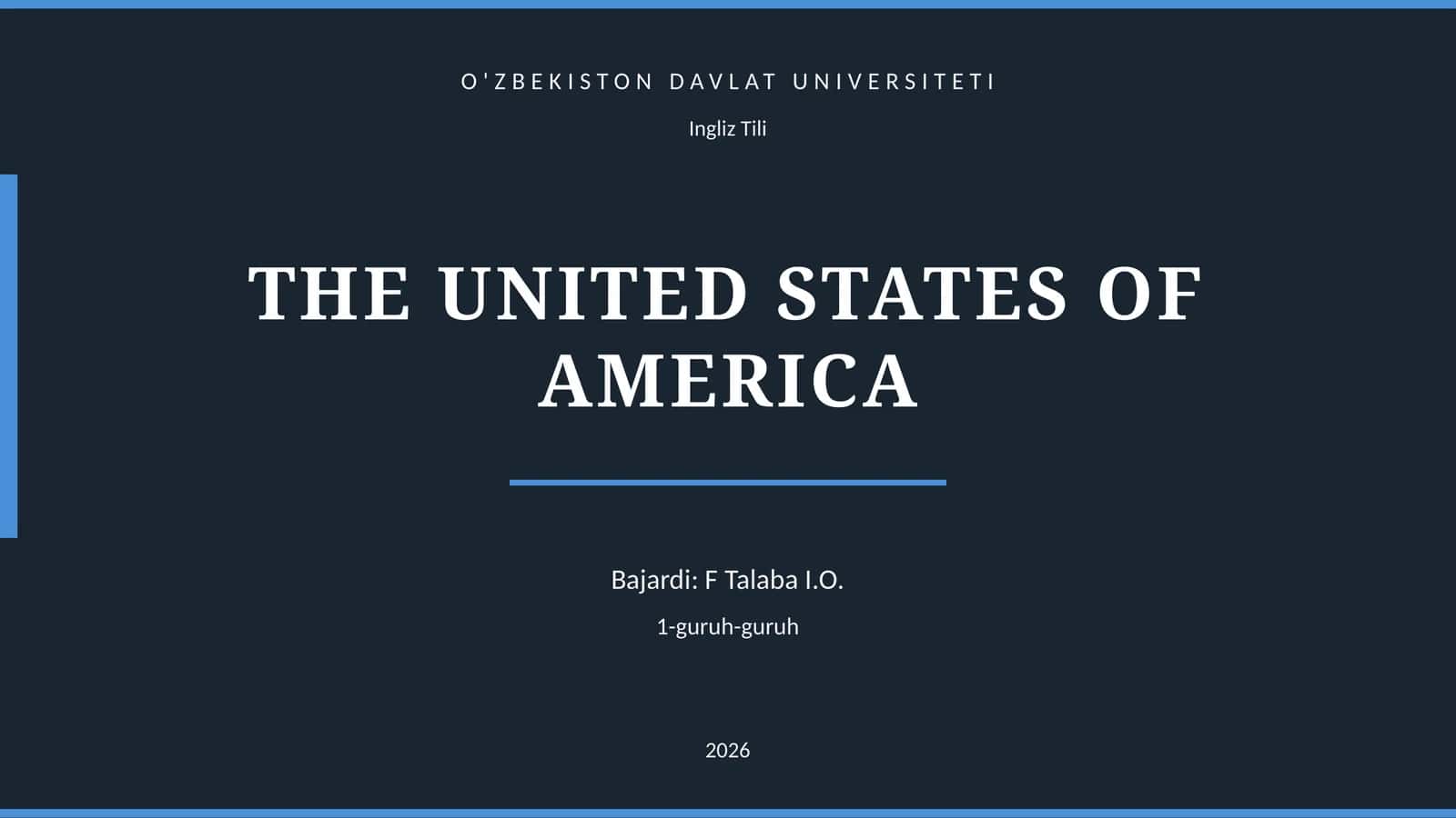 THE UNITED STATES OF AMERICA