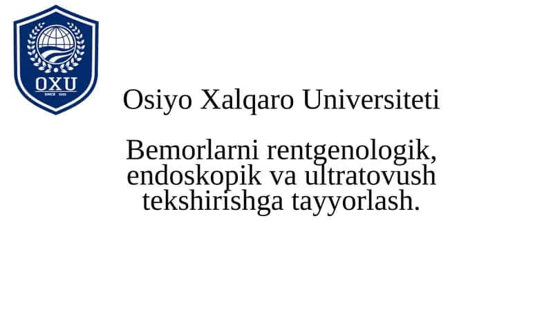 Endoskopik va ultratovush tekshirish