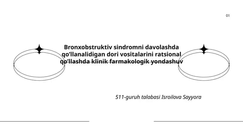 Bronxobstruktiv sindromni davolashda qo’llanalidigan dori vositalarini ratsional qo’llashda klinik farmakologik yondashuv