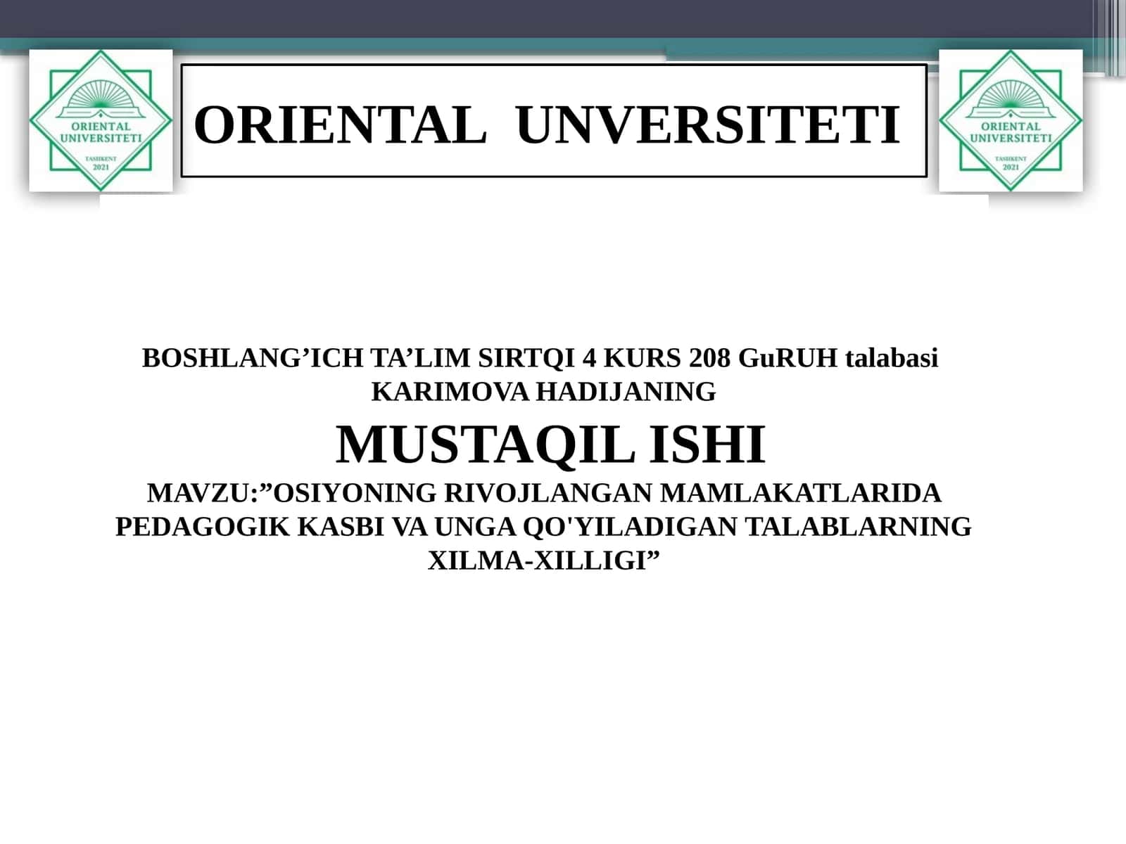MUSTAQILISHI
