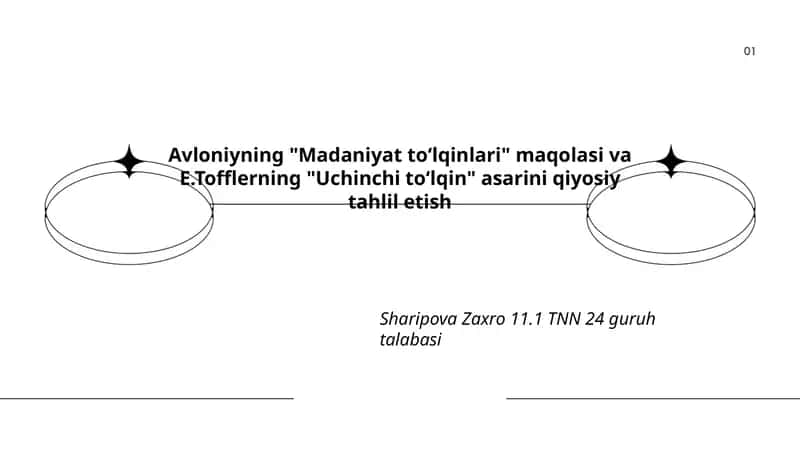 Avloniyning "Madaniyat toʻlqinlari" va E. Tofflerning "Uchinchi toʻlqin"
