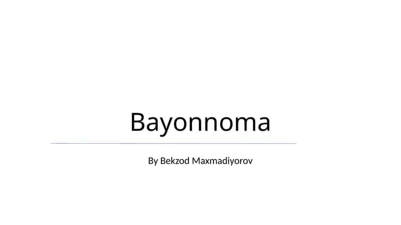 Bayonnoma