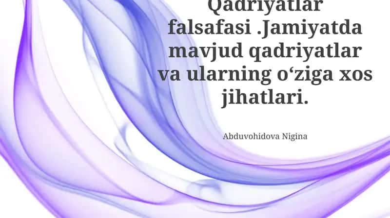 Qadriyatlar Falsafasi