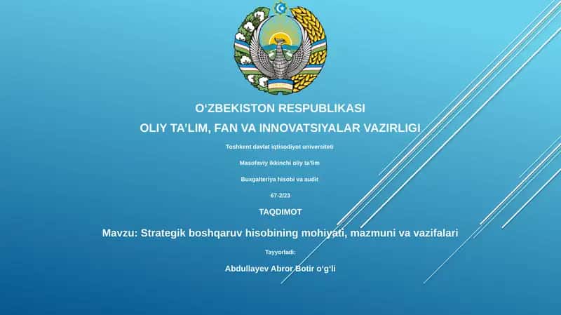 Strategik boshqaruv hisobi