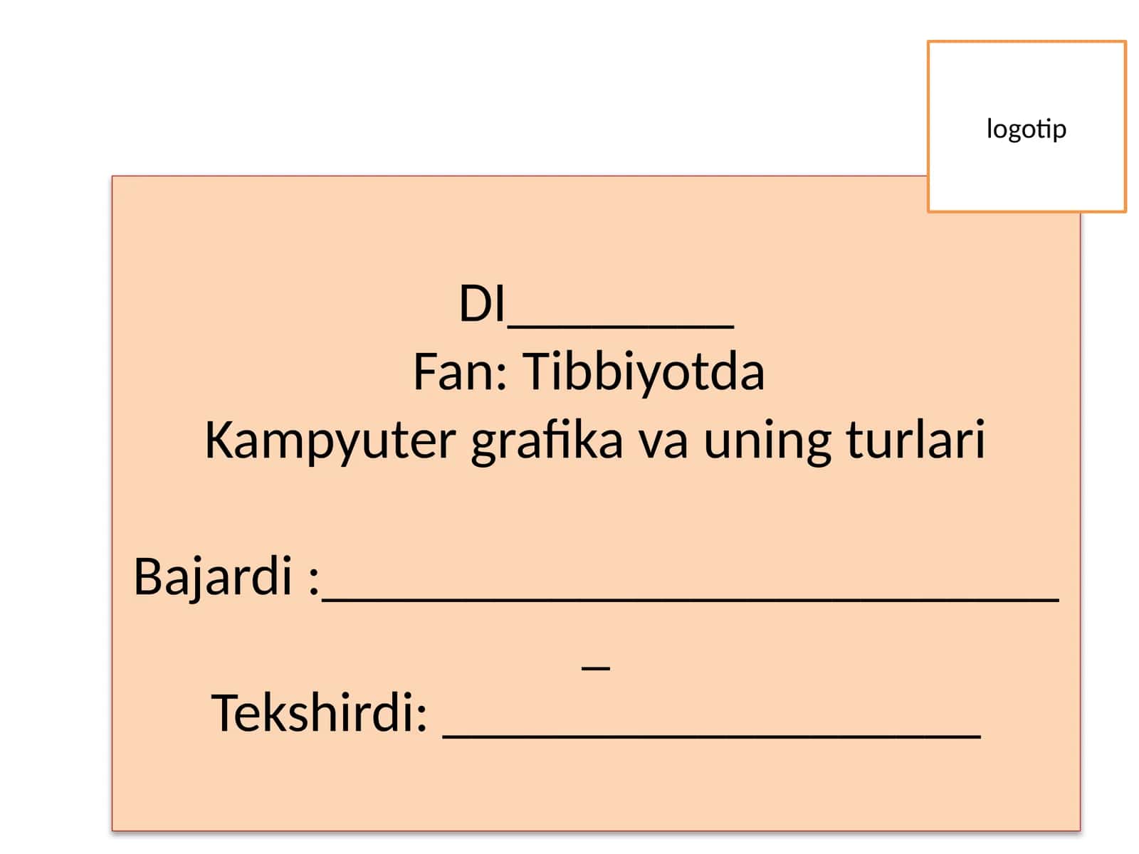 Tibbiyotda Kampyuter grafikasi va uning turlari