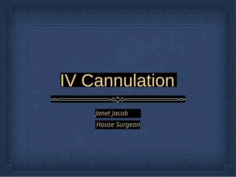 IV Cannulation