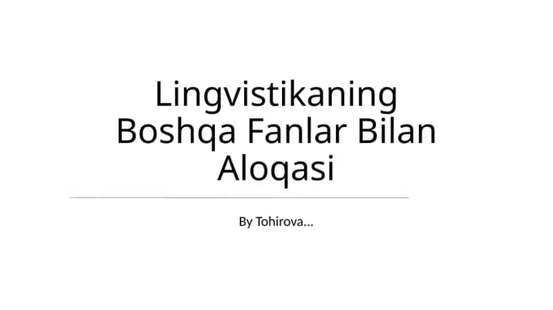 Tilshunoslik va antropologiya