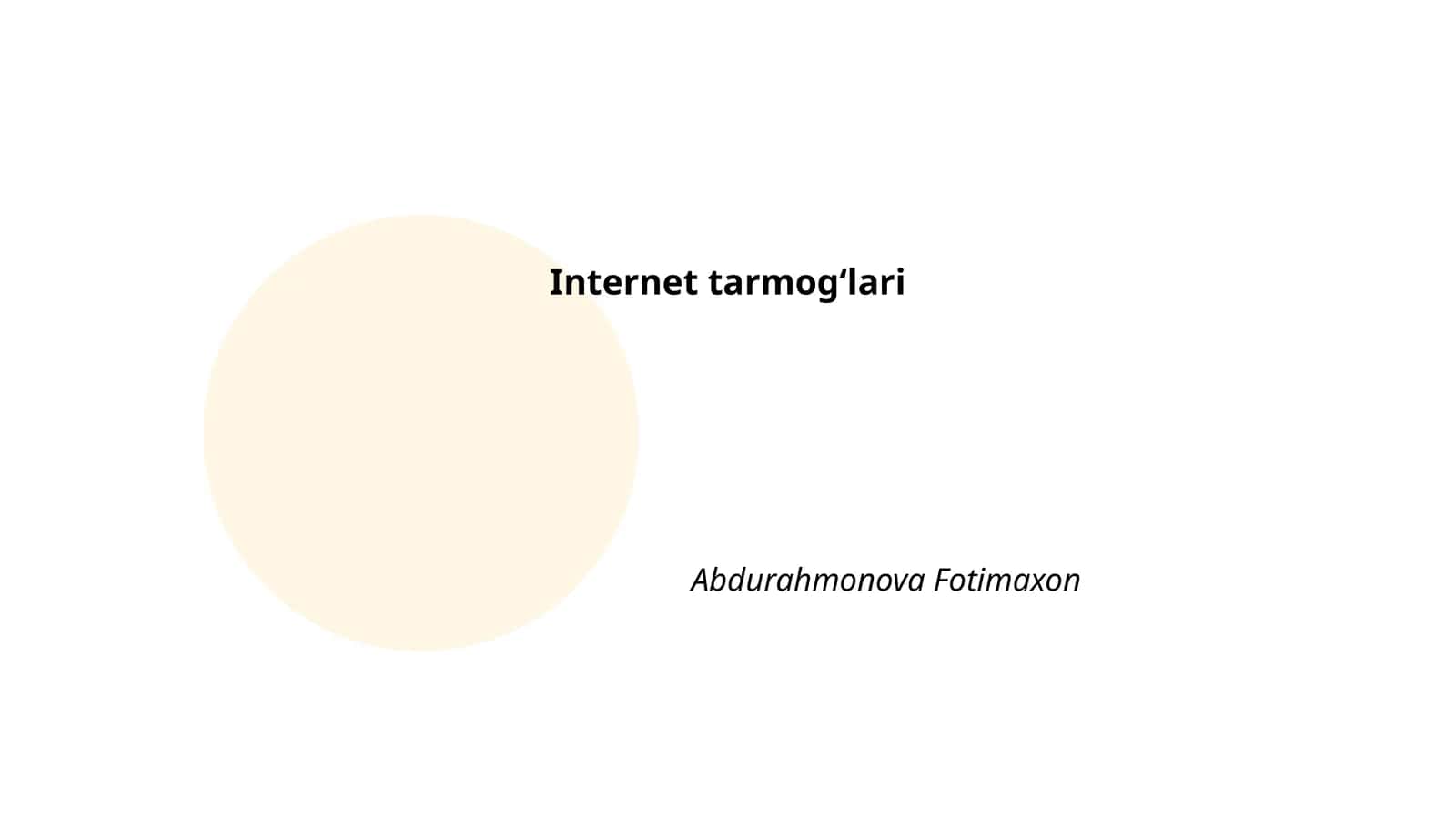 Internet tarmogʻlari