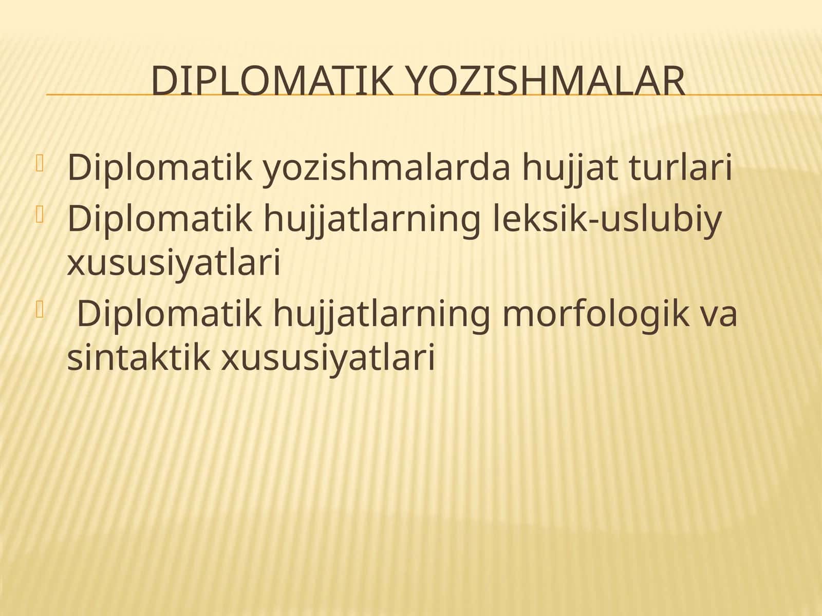 Diplomatik yozishmalar